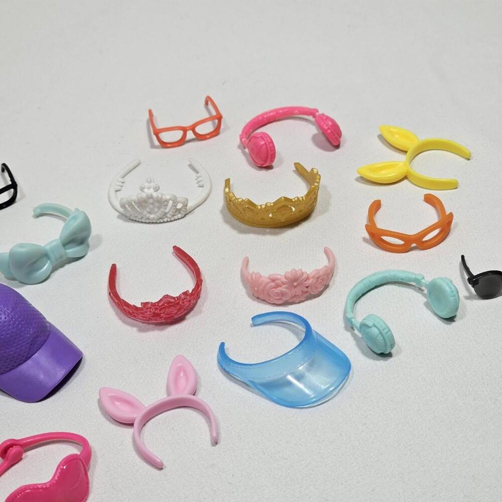 LOL Doll & Barbie Accessories Mixed Lot Hat Headband Sunglasses Tiaras Headphone - Picture 7 of 9